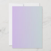 美しいメタリック結婚虹色 招待状 (裏面)