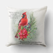美しいメモリアル感動的/(鳥)ショウジョウコウカンチョウ クッション (正面)
