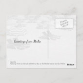 美しいメリハベイサンドビーチシーンマルタ ポストカード (裏面)