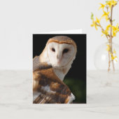 美しいメンフクロウのnotecard カード (黄色い花)