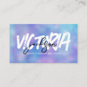 美しいメーキャップフェイクインフルエンサー虹色カスタム 名刺 (正面)