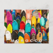 美しいモカラフルロッコハンドメイドのスリッパ ポストカード (正面)