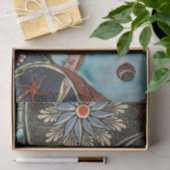 美しいモザイクとカラフル魚の包装紙  薄葉紙 (ギフト)