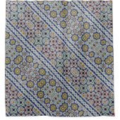 美しいモザイクのタイルの写真 シャワーカーテン (正面)