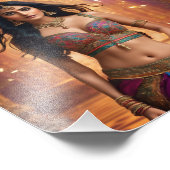 美しいモザイクインディアンの女伝統的の子 フォトプリント            (角)