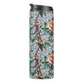 美しいモザイクフェイクの花柄 タンブラー (回転右)