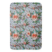 美しいモザイクフェイクの花柄 バスマット (正面縦)