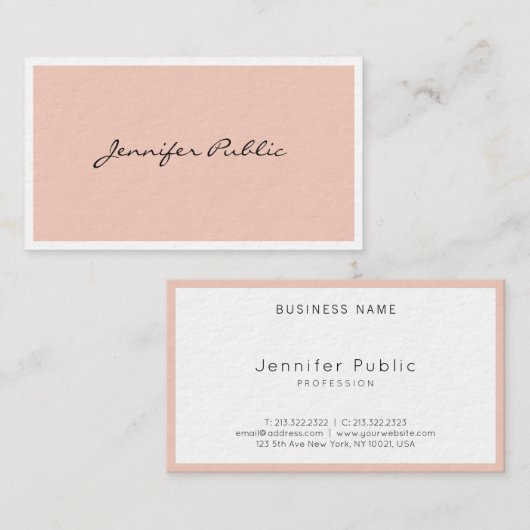 美しいモダンお洒落デザインプエレガントライナラグジュアリー 名刺 (正面/裏面)