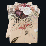 美しいモダンなベージュの花柄ギフト ラッピングペーパーシート<br><div class="desc">ベージュの背景に美しくモダンな花柄デザインが施されたギフトは、ギフトを贈る際の特別なセレブレーションを演出します。結婚式、ブライダルシャワー、誕生日などに最適です。</div>