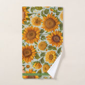 美しいモダンひまわりコレクション バスタオルセット (ハンドタオル)