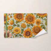 美しいモダンひまわりコレクション バスタオルセット (ハンドタオル)