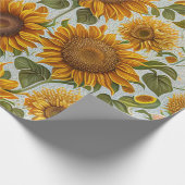 美しいモダンひまわりコレクション ラッピングペーパー (角)
