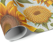 美しいモダンひまわりコレクション ラッピングペーパー (ロールコーナー)