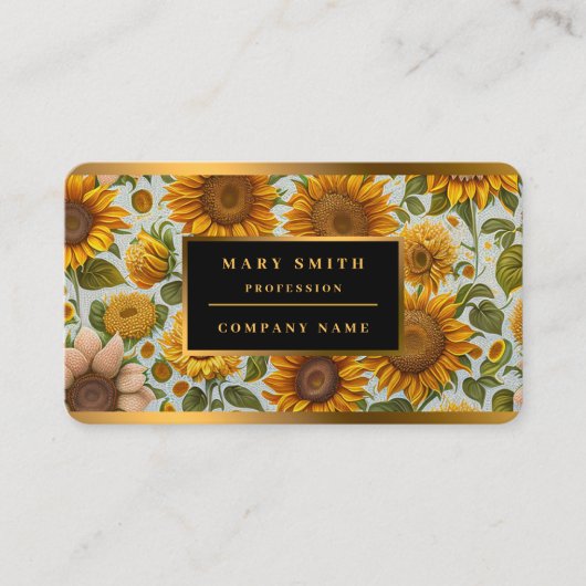 美しいモダンひまわりコレクション 名刺 (正面)