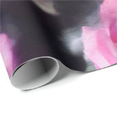 美しいモダンウォーターカラーピンクローズコレクション ラッピングペーパー (ロールコーナー)