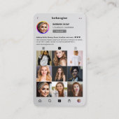 美しいモダンエステティッククリニックシルバーインスタグラム 名刺 (正面)