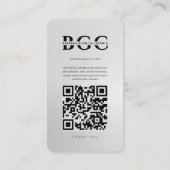 美しいモダンエステティッククリニックシルバーインスタグラム 名刺 (裏面)