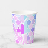 美しいモダンカラフル人魚のシームレスなパターン 紙コップ (右)