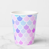 美しいモダンカラフル人魚のシームレスなパターン 紙コップ (正面)