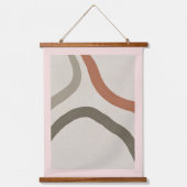 美しいモダンサルーンウッドトップウォールタペストリーアート 吊り下げ型タペストリー (正面)