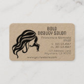 美しいモダンサロンスタイリストクラフト紙ミニマリスト 名刺 (正面)