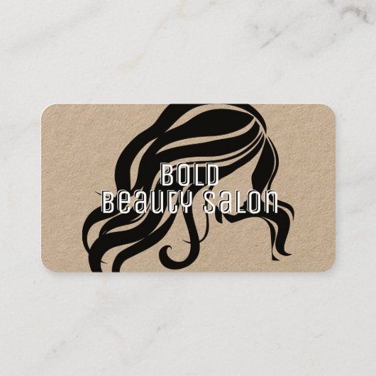 美しいモダンサロンスタイリストクラフト紙ミニマリスト 名刺 (裏面)