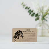 美しいモダンサロンスタイリストクラフト紙ミニマリスト 名刺 (スタンド正面)