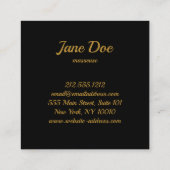 美しいモダンサロンピンクウォーターカラーロータスフラワー スクエア名刺 (裏面)