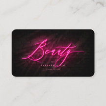 美しいモダンサロン美容師ホットピンクネオン