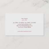 美しいモダンサロン&スパフェイク金ゴールドコーラルピンク 名刺 (裏面)