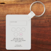 美しいモダンサロンQRコードロイヤリティ名刺 キーホルダー (裏面)