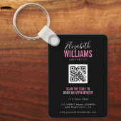 美しいモダンサロンQRコードロイヤリティ名刺 キーホルダー (正面)