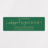 美しいモダンスパキャンドルグリーン製品ラベル ラベル (デザイン2)