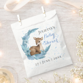 美しいモダンバンビブルーフラワーズダストベビーシャワー フェイバーバッグ