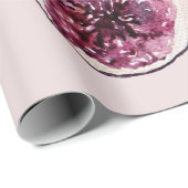 美しいモダンパステルパープルフィグスパターン ラッピングペーパー (ロールコーナー)