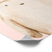 美しいモダンパステルピンクベア名物 ポスター (角)