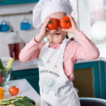 美しいモダンパステルブルーエレファント&スターズキッド 子供用エプロン<br><div class="desc">美しいモダンパステルブルーエレファント&スターズキッド</div>