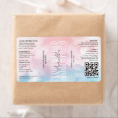 美しいモダンピンクブルークラウド体バター製品 ラベル (インサイチュ)