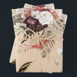 美しいモダンベージュの花の柄の贈り物 ラッピングペーパーシート<br><div class="desc">ベージュ色モダンの背景に美しい花の柄のデザインは、優れたギフトのお祝いを作り出す与え。結婚式、ブライダルシャワー、誕生日などに最適。</div>