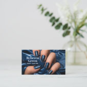 美しいモダンマニキュリストネイルアーティストネイルサロン 名刺 (スタンド正面)