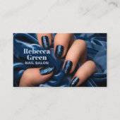 美しいモダンマニキュリストネイルアーティストネイルサロン 名刺 (正面)