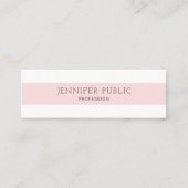 美しいモダンミニマル主義プレーントレンディーピンク スキニー名刺 (正面)