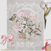 美しいモダンヴィンテージテクスチャバラフランス 薄葉紙