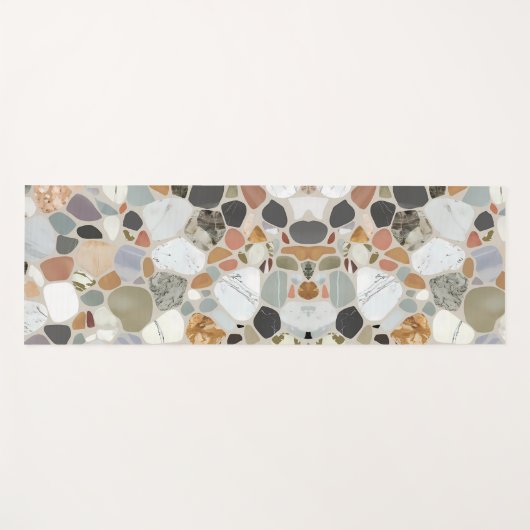 美しいモダン大理石ルックテラッツォデザイン ヨガマット (正面(横))