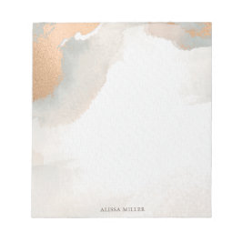 美しいモダン水彩抽象芸術バラ金ゴールド ノートパッド