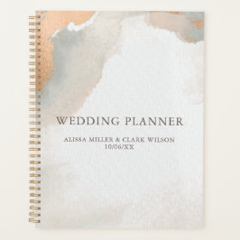 美しいモダン水彩抽象芸術バラ金ゴールド プランナー手帳