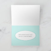 美しいモダン蝶の花の誕生日カード カード (内部)