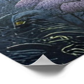 美しいモダン雪の冬の風景 ポスター (角)