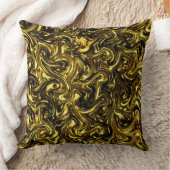 美しいモダン黄金のパターン湾曲ファッショナート クッション (ブランケット)