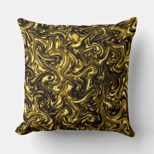 美しいモダン黄金のパターン湾曲ファッショナート クッション (正面)
